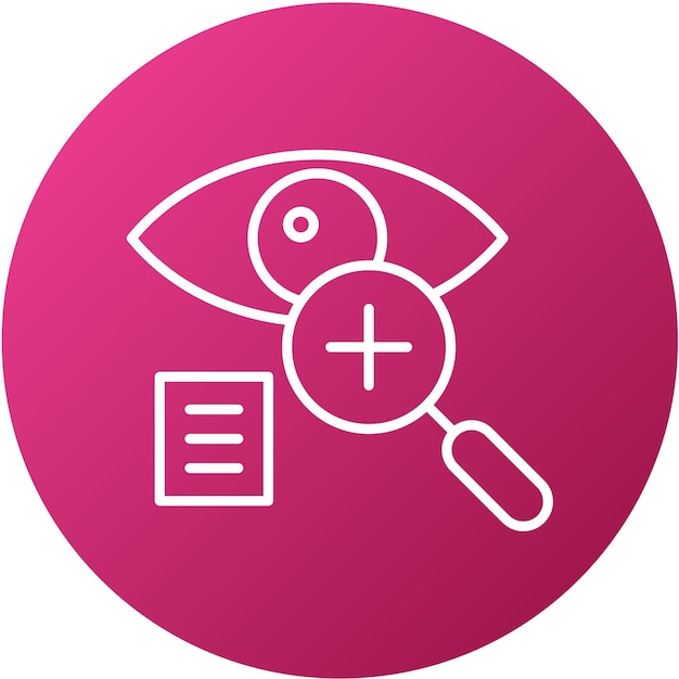 Diseño vectorial Estilo del icono de examen ocular