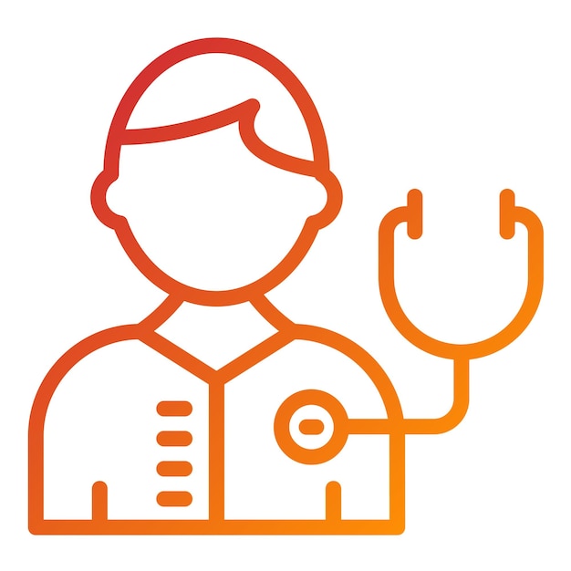 Diseño vectorial Estilo del icono del examen del paciente