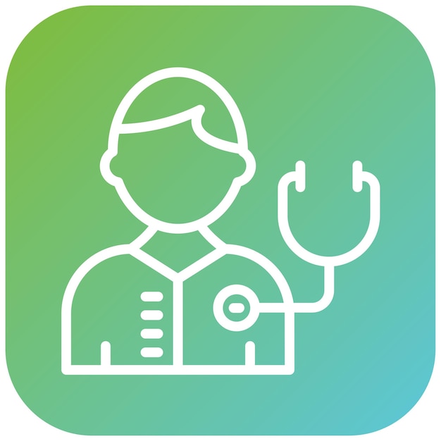 Diseño vectorial Estilo del icono del examen del paciente