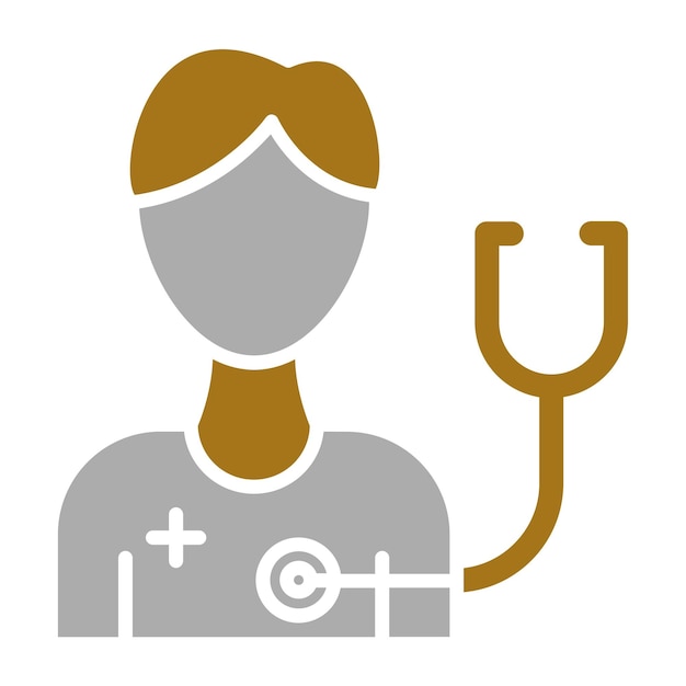 Diseño vectorial Estilo del icono del examen del paciente