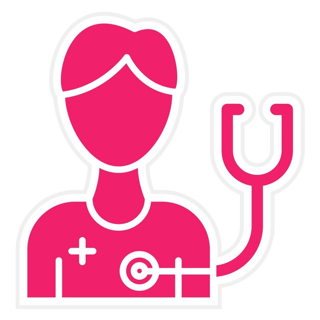 Diseño vectorial Estilo del icono del examen del paciente