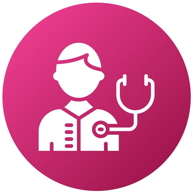 Diseño vectorial Estilo del icono del examen del paciente