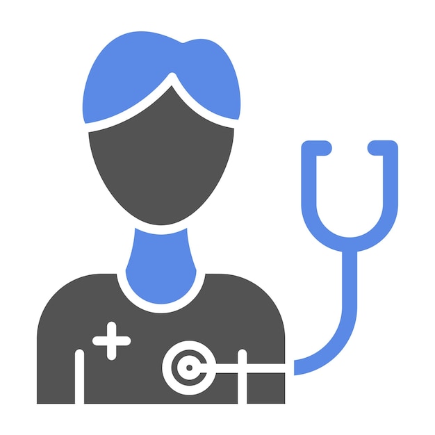 Diseño vectorial Estilo del icono del examen del paciente