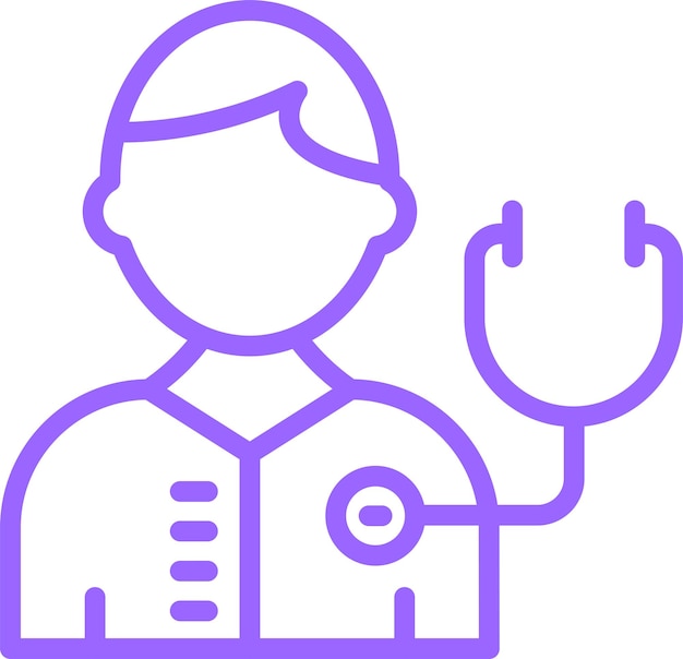 Diseño vectorial Estilo del icono del examen del paciente