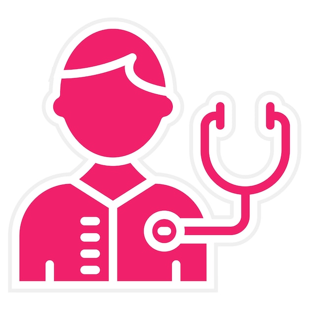 Diseño vectorial Estilo del icono del examen del paciente