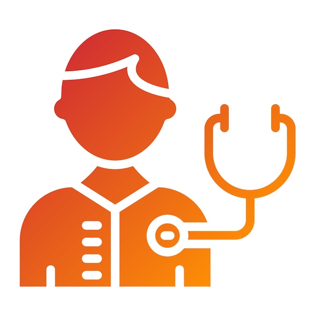 Diseño vectorial Estilo del icono del examen del paciente