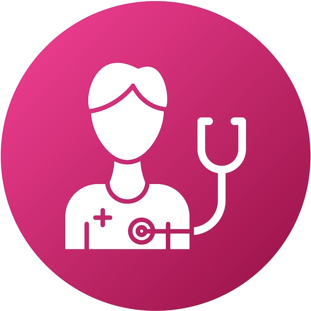 Diseño vectorial Estilo del icono del examen del paciente