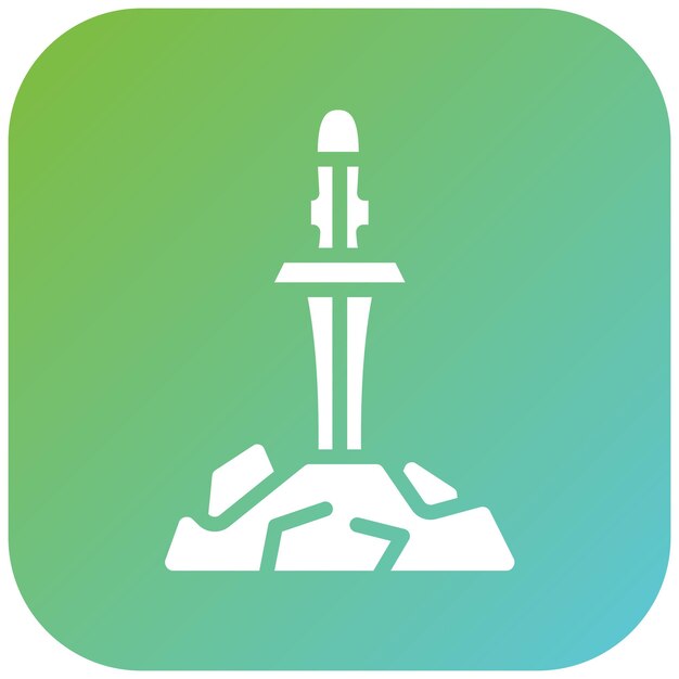 Diseño vectorial Estilo del icono de Excalibur
