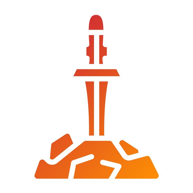 Diseño vectorial Estilo del icono de Excalibur