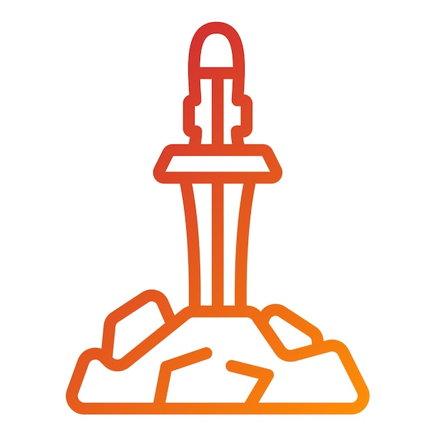 Diseño vectorial Estilo del icono de Excalibur