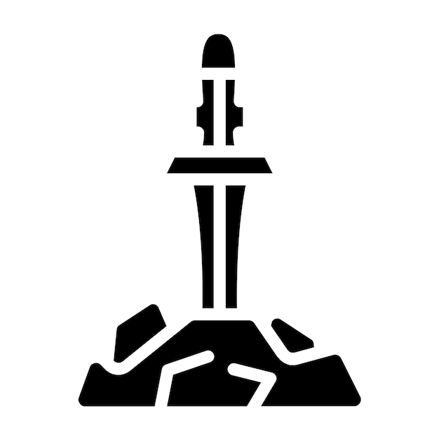 Diseño vectorial Estilo del icono de Excalibur