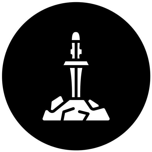 Diseño vectorial Estilo del icono de Excalibur