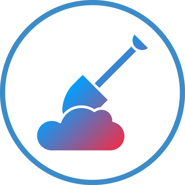 Diseño vectorial Estilo del icono de excavación