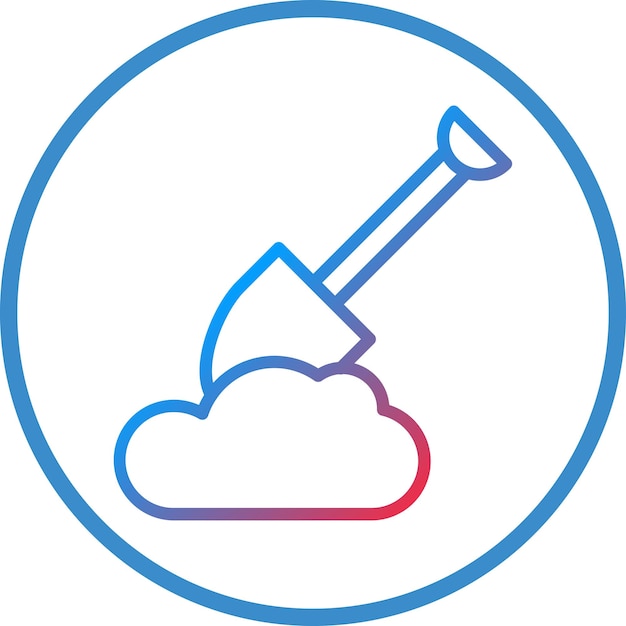 Diseño vectorial Estilo del icono de excavación