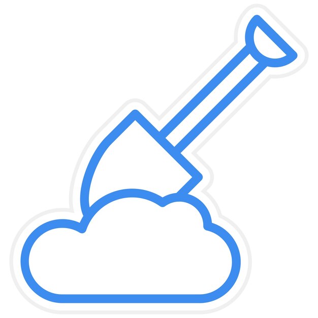 Diseño vectorial Estilo del icono de excavación