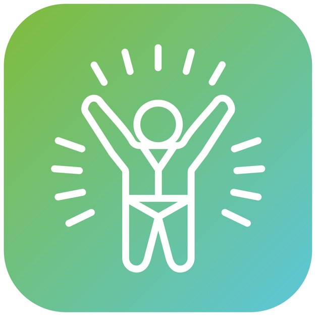 Diseño vectorial Estilo del icono de excitación