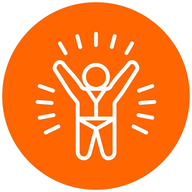 Diseño vectorial Estilo del icono de excitación
