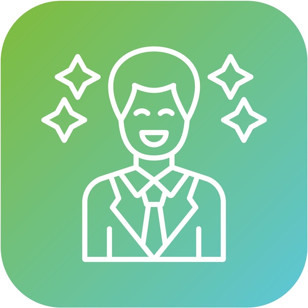 Diseño vectorial Estilo de icono excitado