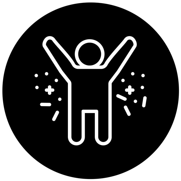 Diseño vectorial Estilo de icono excitado