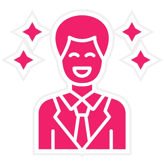Diseño vectorial Estilo de icono excitado