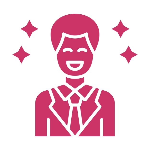 Diseño vectorial Estilo de icono excitado