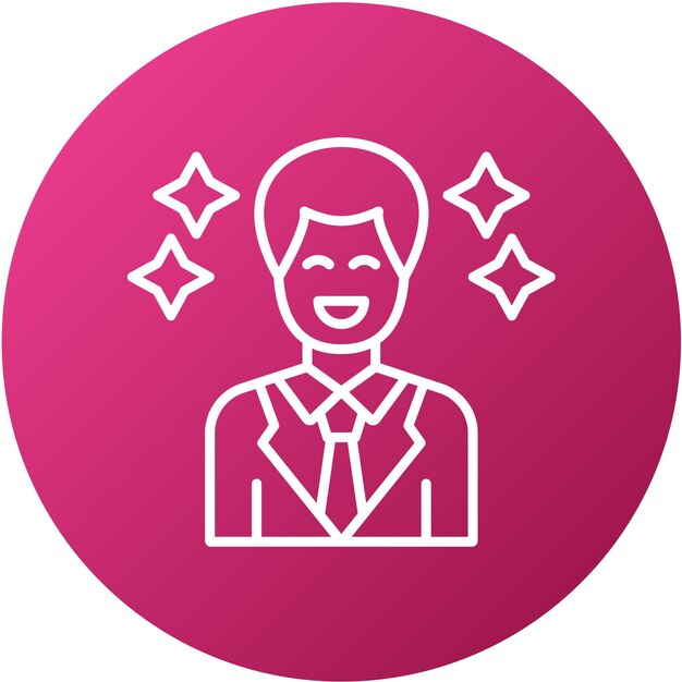 Diseño vectorial Estilo de icono excitado