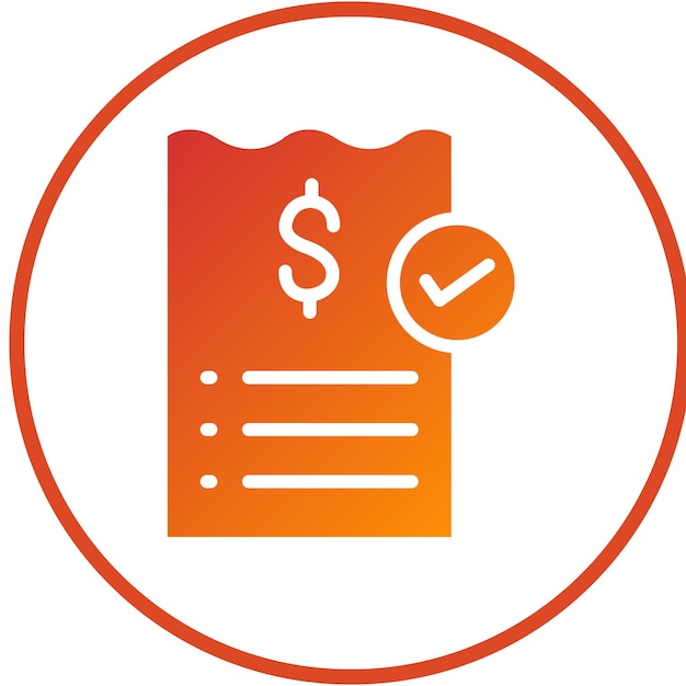 Diseño vectorial Estilo del icono de éxito de comprobación