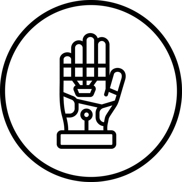 Diseño vectorial Estilo del icono del exoesqueleto