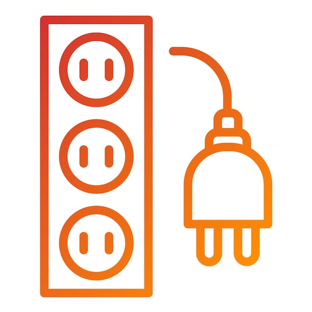 Diseño vectorial Estilo del icono de la extensión de la cuerda
