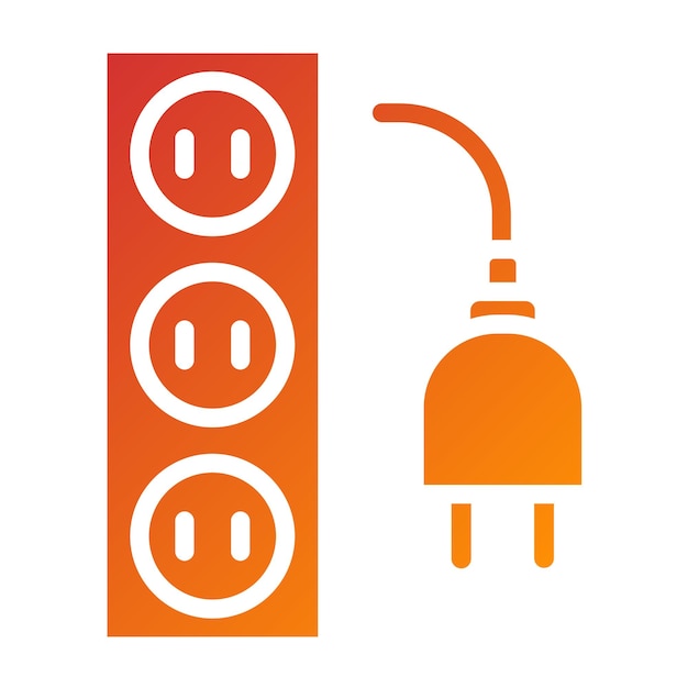 Diseño vectorial Estilo del icono de la extensión de la cuerda