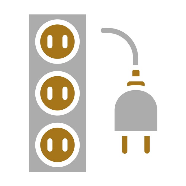 Diseño vectorial Estilo del icono de la extensión de la cuerda