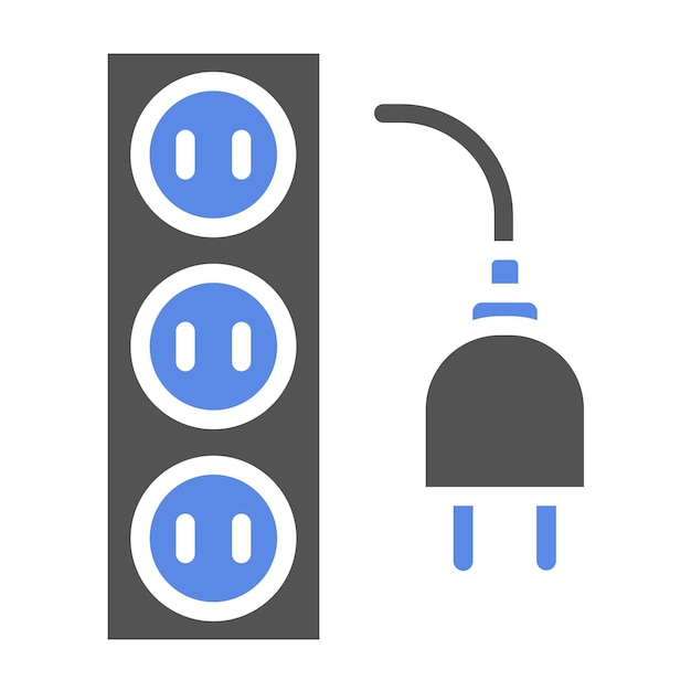 Diseño vectorial Estilo del icono de la extensión de la cuerda