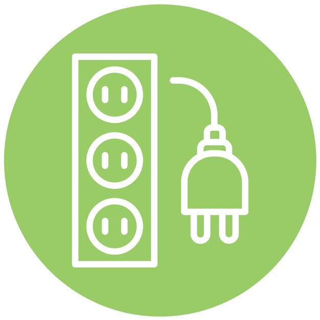 Diseño vectorial Estilo del icono de la extensión de la cuerda