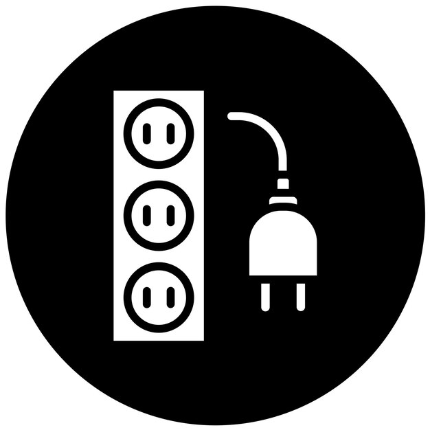 Diseño vectorial Estilo del icono de la extensión de la cuerda