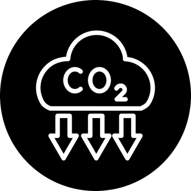 Diseño vectorial Estilo del icono de extracción de CO2