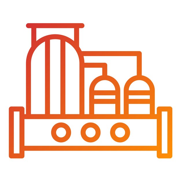 Diseño vectorial Estilo del icono de la fábrica de agua