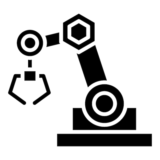 Diseño vectorial Estilo de icono de fabricación autónoma