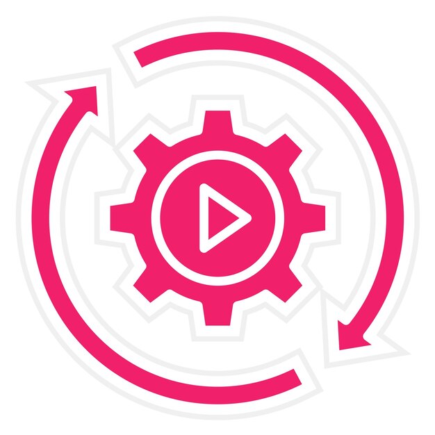 Diseño vectorial Estilo de icono de fabricación autónoma