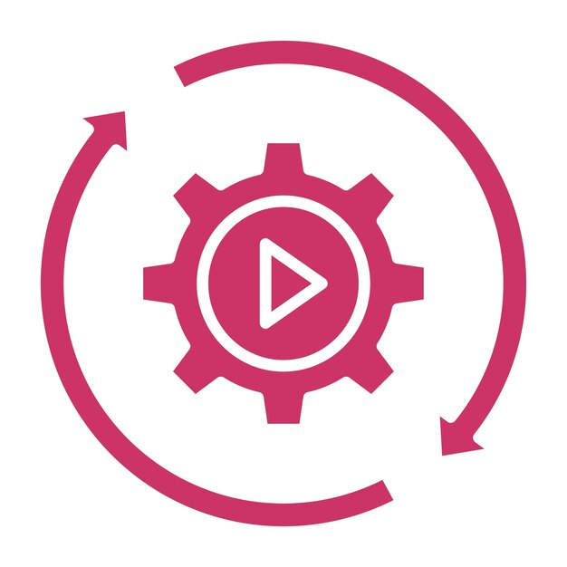 Diseño vectorial Estilo de icono de fabricación autónoma