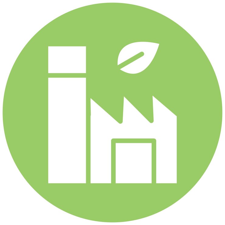 Vector diseño vectorial estilo de icono de fabricación verde