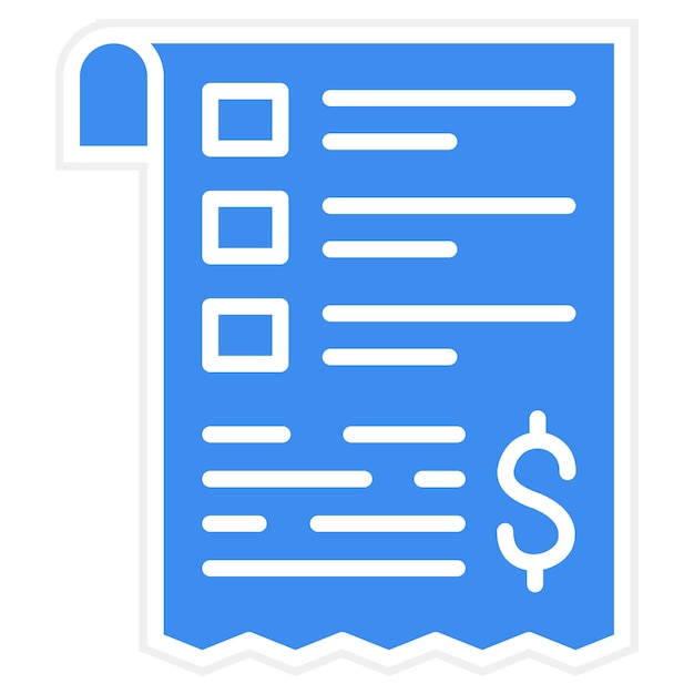 Diseño vectorial Estilo del icono de las facturas