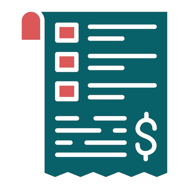 Diseño vectorial Estilo del icono de las facturas