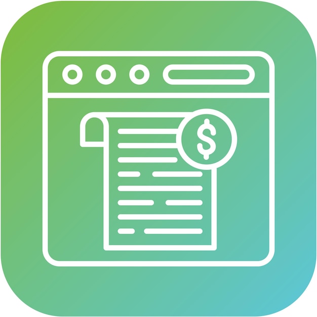 Diseño vectorial Estilo del icono de las facturas