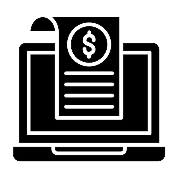 Diseño vectorial Estilo del icono de las facturas