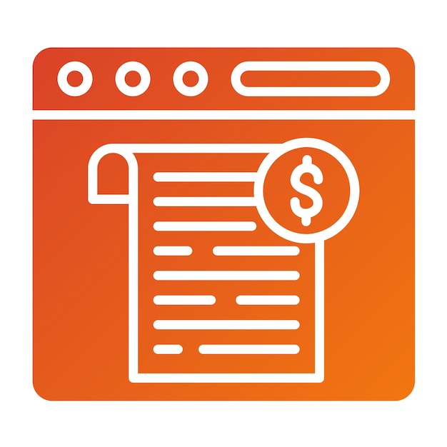 Diseño vectorial Estilo del icono de las facturas