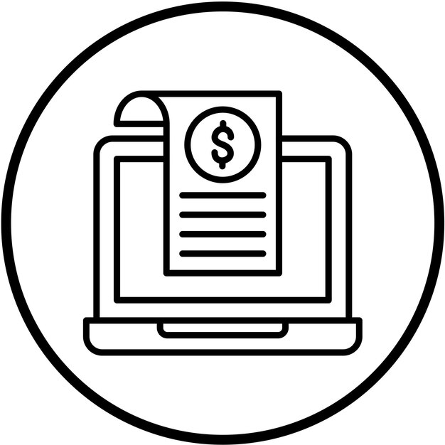 Diseño vectorial Estilo del icono de las facturas