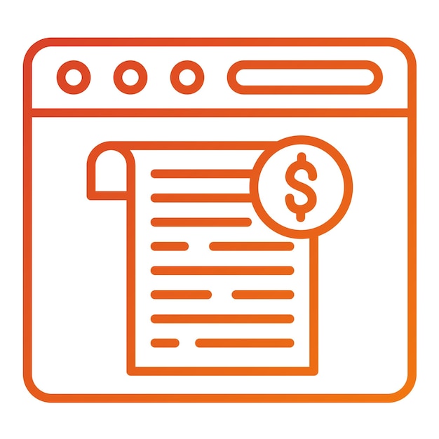 Diseño vectorial Estilo del icono de las facturas