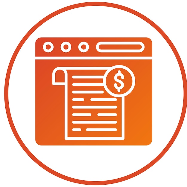 Diseño vectorial Estilo del icono de las facturas