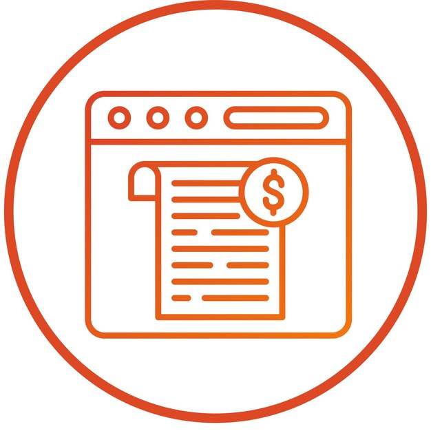Diseño vectorial Estilo del icono de las facturas