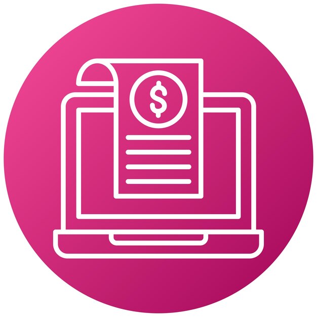 Diseño vectorial Estilo del icono de las facturas